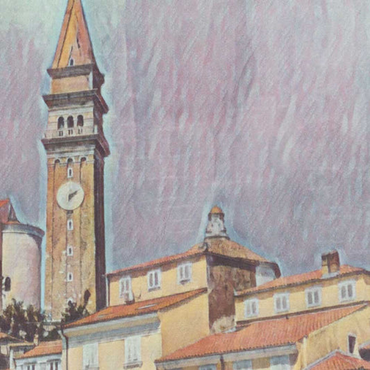 Details of the Tartini Square Poster of Piran showcasing Alecse's soft focus style