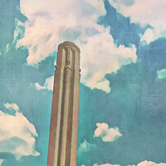 Details of the Liberty Memorial in the Kansas City poster by AlecseClose-up view of Alecse's Liberty Memorial poster, highlighting the artistic nuances and color palette of the Kansas City scene
