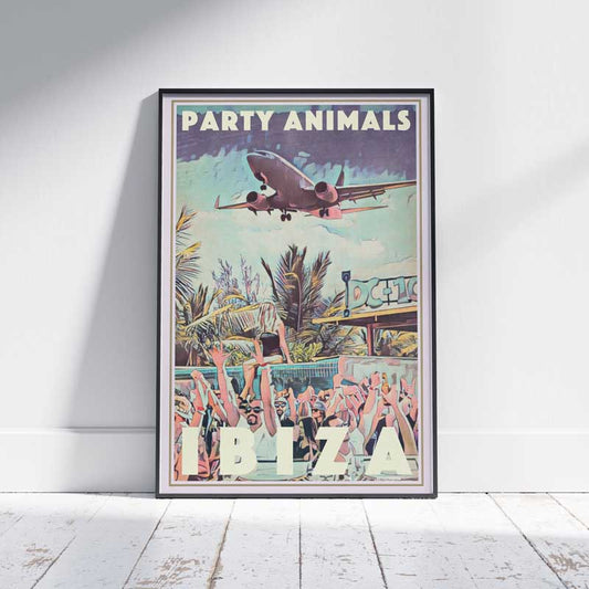 Ibiza Poster Party Animals, Ibiza Vintage Party Poster by Alecse