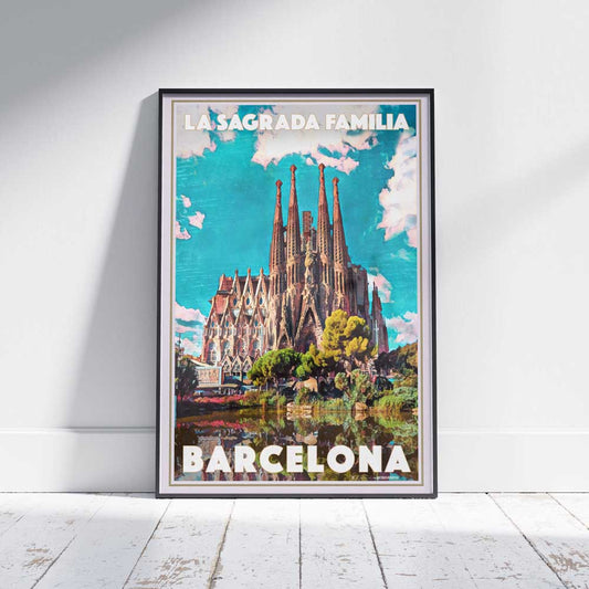 Sagrada Familia poster by Alecse, capturing Barcelona's architectural wonder in limited edition art
