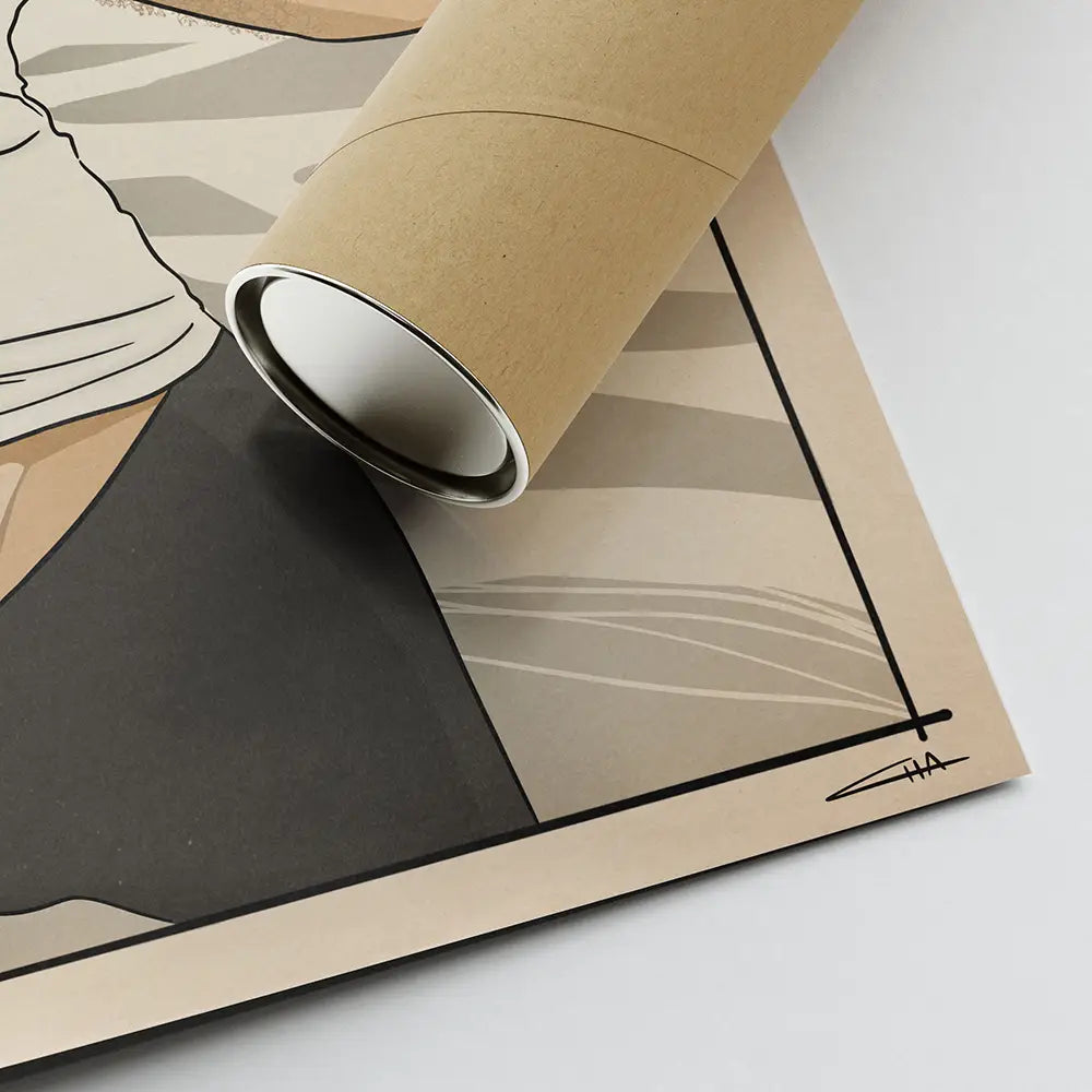 Corner of Selfie poster by Cha x Soft Pop Studio™ and shipping tube