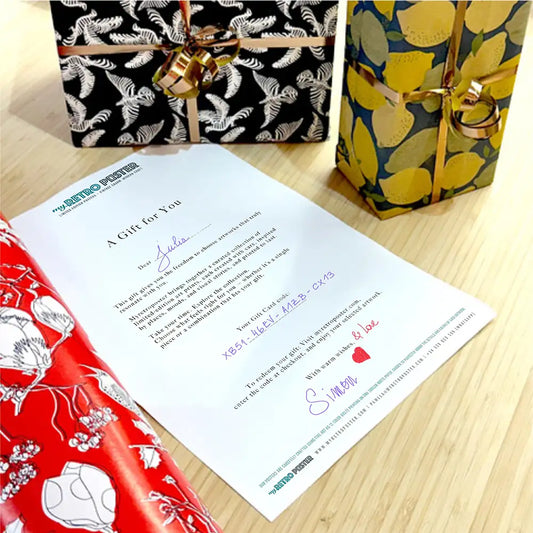 The Printable Gift Note that can be downloaded instantly