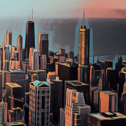 Chicago Poster Wind Stadt