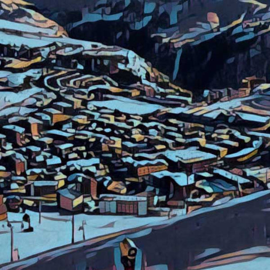 Details of Alpe d`Huez poster Ski resort | France Alpes Ski poster