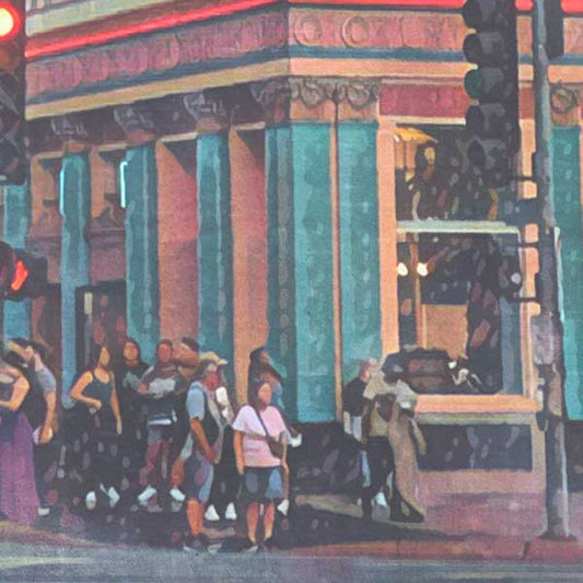 Details of Highland & Hollywood junction | California Travel Poster of Los Angeles