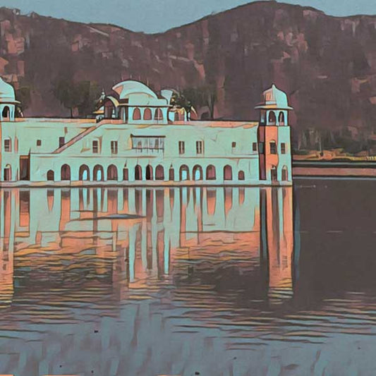 Details of Jaipur Poster Jal Mahal | Rajasthan Gallery Wall Print of India