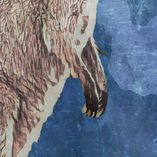 Details of Wallaby Kangaroo print | Australia Travel Poster by Alecse