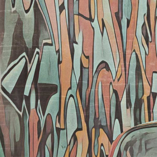 Details of the Street Art in the poster of Berlin