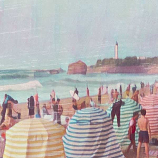 Details of the Biarritz Miramar Poster by Alecse, France Travel Poster