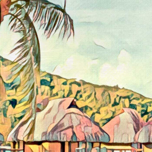 Details of the Cook Islands poster by Alecse