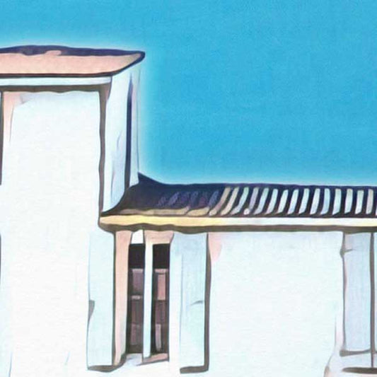 Details of Ré Island Poster Auberge Rhétaise | France Travel Poster