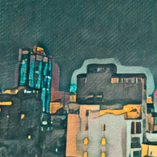 Details of Ho Chi Minh poster Panorama | Vietnam Gallery Wall Print of Saigon