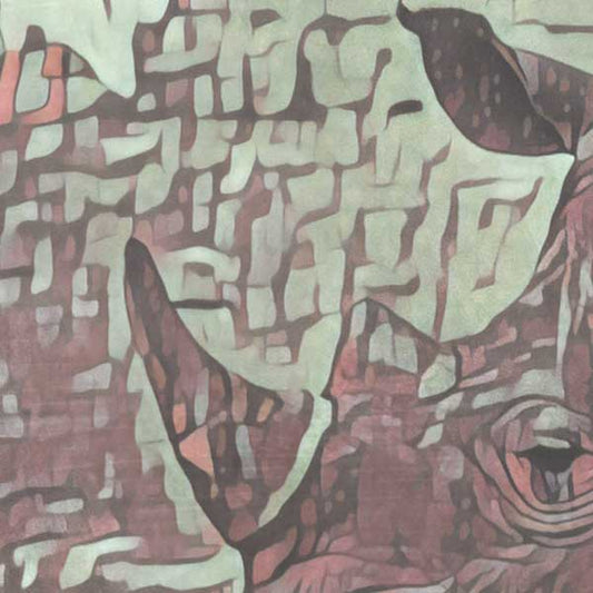 Details of the Rhino head | Kenya Safari poster by Alecse