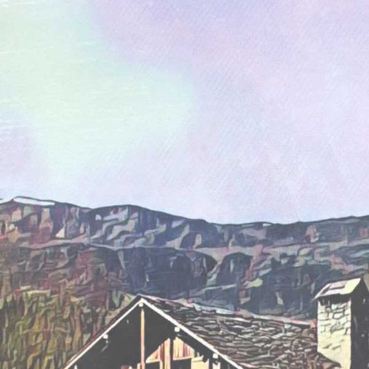 Details of Meribel poster Marie-Blanche | Vintage Alps Poster