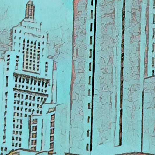 Details of SAO PAULO poster of PRACA DE CORREIO | Brazil Vintage Travel Poster