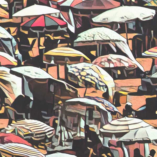 details of the Rabat Beach poster by Alecse