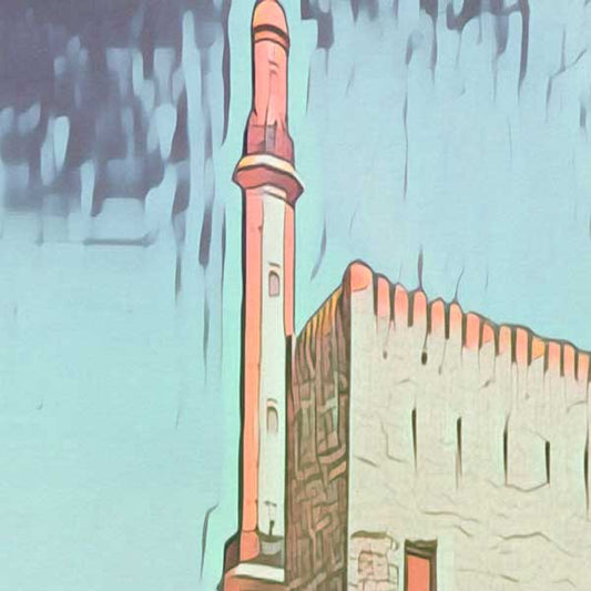 Details of Abu Dhabi Poster Grand Mosque Ext | UAE Gallery Wall Print