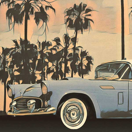 Details of the poster / Close-up view | Please note that all our Art Prints have an half tone render to mimic the old posters printing process where colors were rendered by the juxtaposition of dots of different colors and sizes | Those art prints are not photos and are not supposed to be crisp | All blurs and vintage effects are intended by the artist