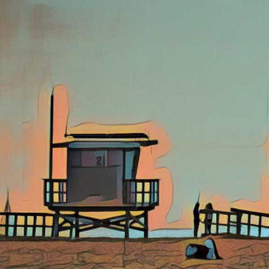 Details of the poster / Close-up view | Please note that all our Art Prints have an half tone render to mimic the old posters printing process where colors were rendered by the juxtaposition of dots of different colors and sizes | Those art prints are not photos and are not supposed to be crisp | All blurs and vintage effects are intended by the artist