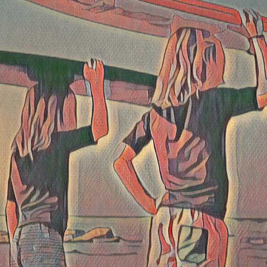 Details of the poster / Close-up view | Please note that all our Art Prints have an half tone render to mimic the old posters printing process where colors were rendered by the juxtaposition of dots of different colors and sizes | Those art prints are not photos and are not supposed to be crisp | All blurs and vintage effects are intended by the artist