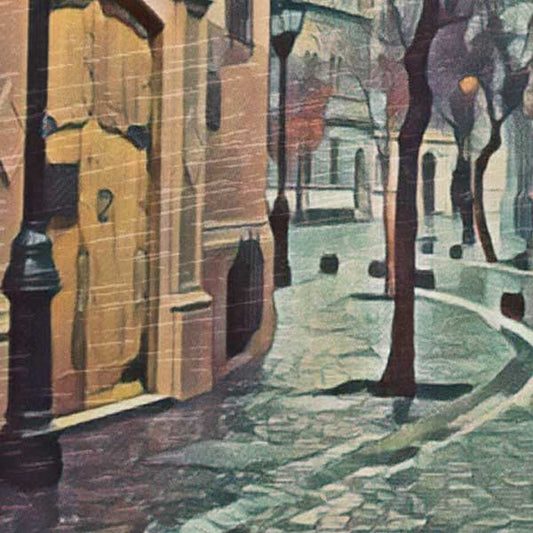 Details of the poster / Close-up view | Please note that all our Art Prints have an half tone render to mimic the old posters printing process where colors were rendered by the juxtaposition of dots of different colors and sizes | Those art prints are not photos and are not supposed to be crisp | All blurs and vintage effects are intended by the artist