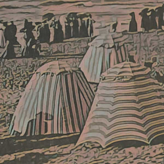 Details of the poster / Close-up view | Please note that all our Art Prints have an half tone render to mimic the old posters printing process where colors were rendered by the juxtaposition of dots of different colors and sizes | Those art prints are not photos and are not supposed to be crisp | All blurs and vintage effects are intended by the artist