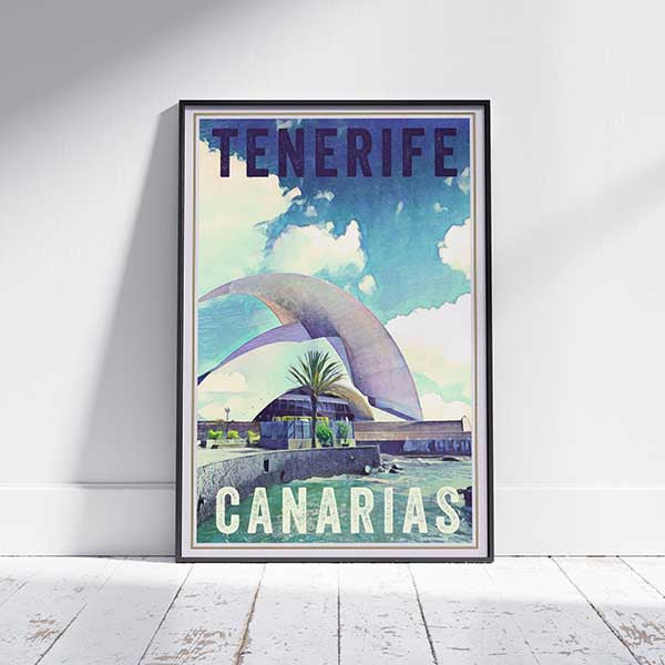 Vintage poster Santa Cruz Retro poster Tenerife Canary My