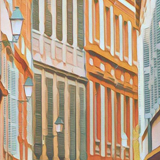 Details of the Toulouse poster revealing the artist's soft focus signature style