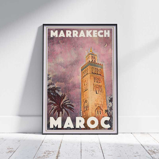 Marrakech Poster Jemaa El Fna, Morocco Travel Poster by Alecse