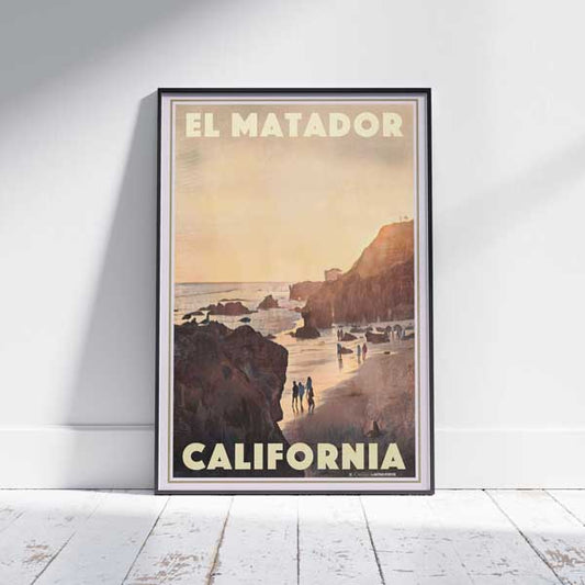 Malibu Poster El Matador | California Travel Poster of Los Angeles by Alecse