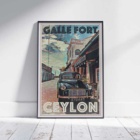 Galle Fort Poster Pedlar Street  | Sri Lanka Travel Poster by Alecse