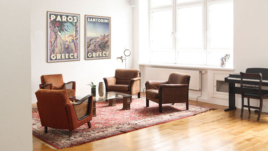 Airbnb Decor with Travel Posters to anchor the destination