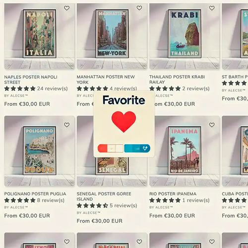 Discover and Save Your Favorite Retro and Vintage Posters - MyRetroposter Wishlist Feature