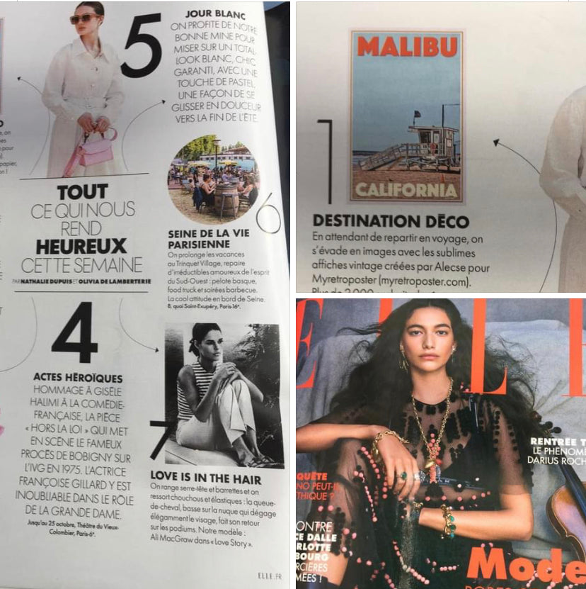MyRetroposter featured in ELLE magazine
