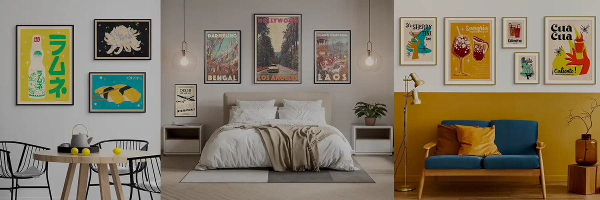 COLLECTION D'AFFICHES RÉTRO TENDANCE