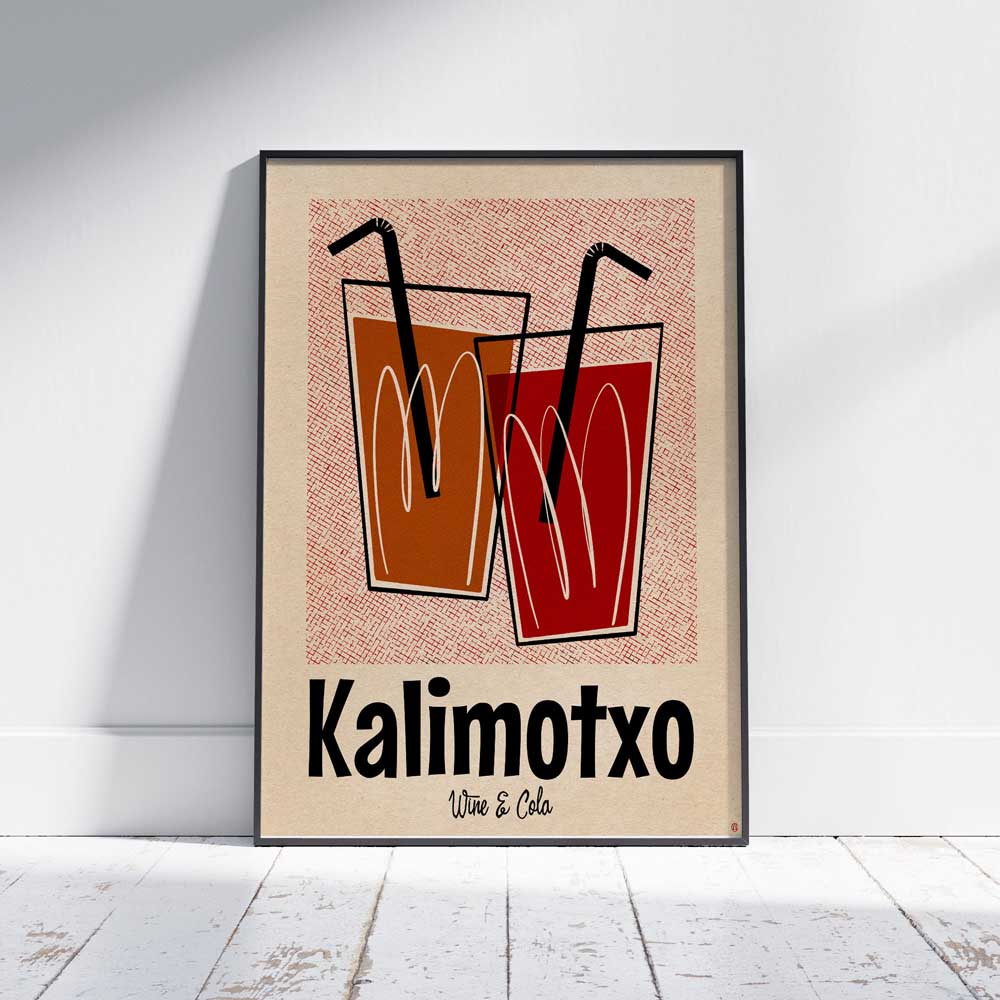KALIMOTXO Cocktail Poster - Vintage Spanish Drink Art - Home Wall Decor