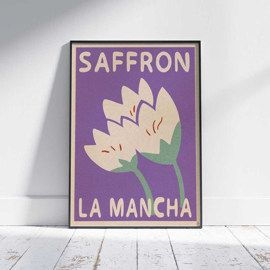 Safran de La Mancha Pastel Art Print - Élégance espagnole subtile - Décor de cuisine
