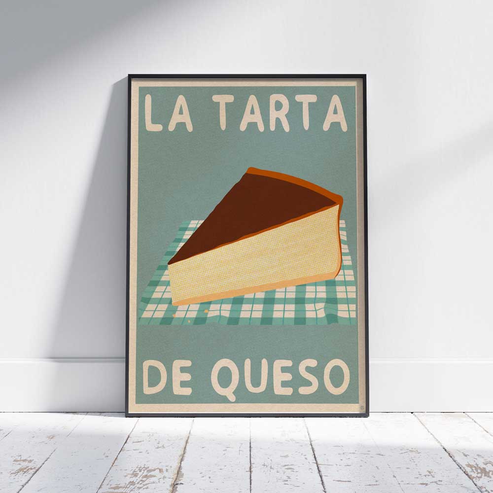 Impression d'art de gâteau au fromage espagnol - Délice de dessert délicieux - Décoration murale de cuisine