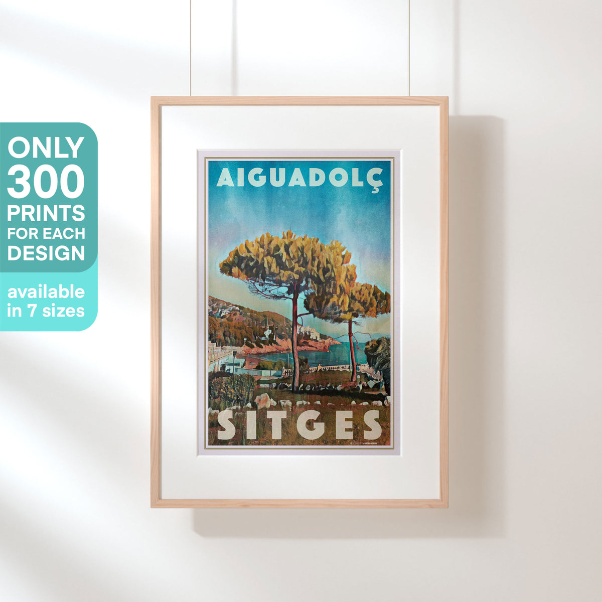 Limited edition Aiguadolç Sitges art print by Alecse — only 300 copies printed worldwide on fine art matte paper.
