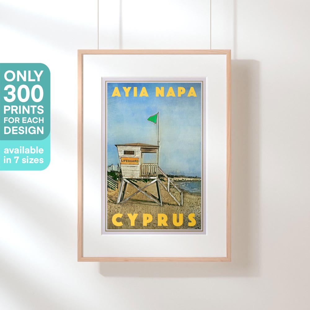 Hanging-frame version of the Ayia Napa poster, marked as a limited edition (300 copies only, not numbered)