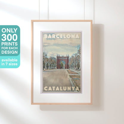 Limited edition Barcelona Arch art print by Alecse — only 300 copies printed worldwide on fine art matte paper.