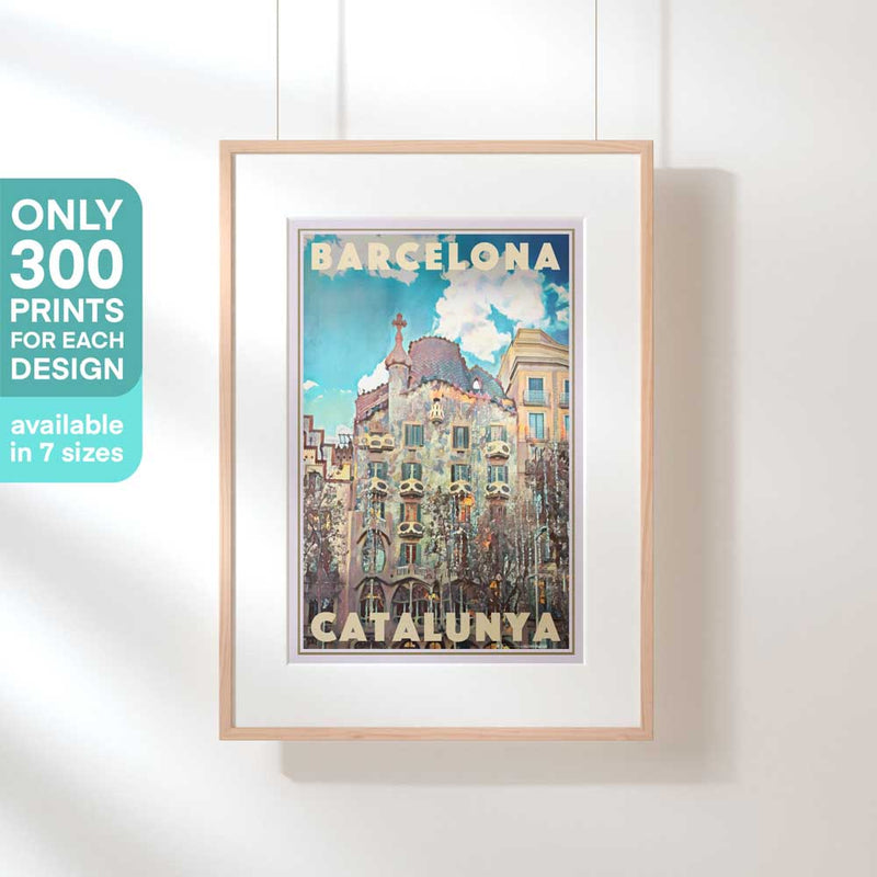 Casa Batllo in hanging frame, limited 300 edition series by Alecse
