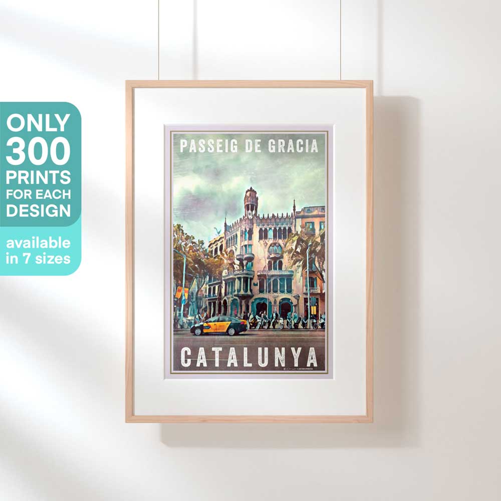 Casa Lleó Morera Barcelona Poster in Hanging Frame - Limited 300 Edition by Alecse