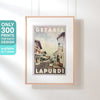 Limited Edition Guethary Travel Poster of the Basque Country | Guethary Main Street by Alecse