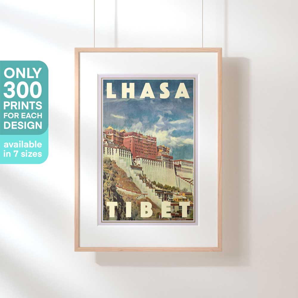 Affiche de voyage au Tibet en édition limitée de Lhassa | Palais du Potala par Alecse