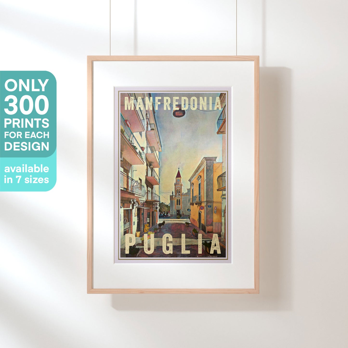 Limited Edition Puglia Travel Poster of Manfredonia by Alecse
