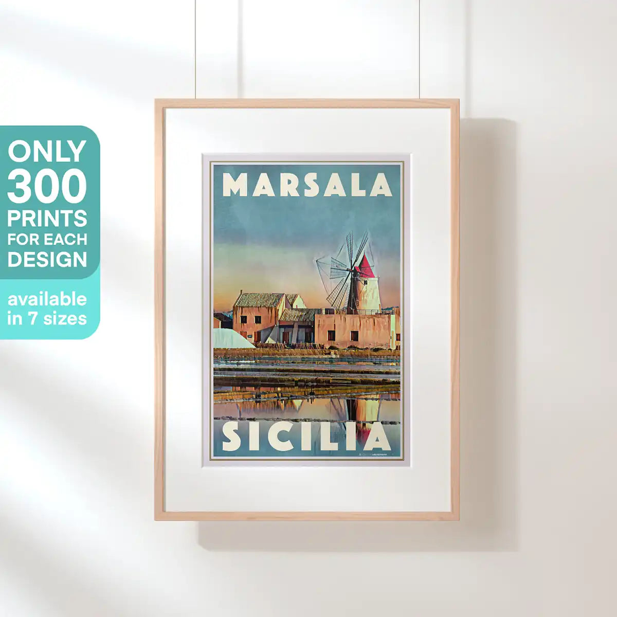 Marsala Sicily poster – certified limited edition of 300 copies by Alecse