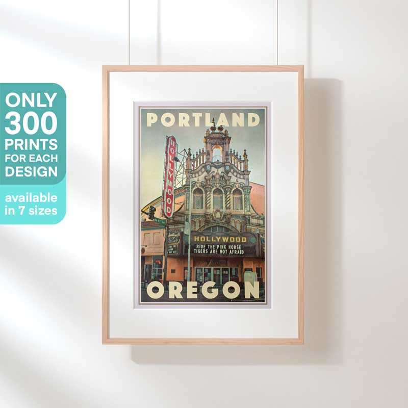 Limited Edition Portland Travel Poster | Hollywood Theater by Alecse