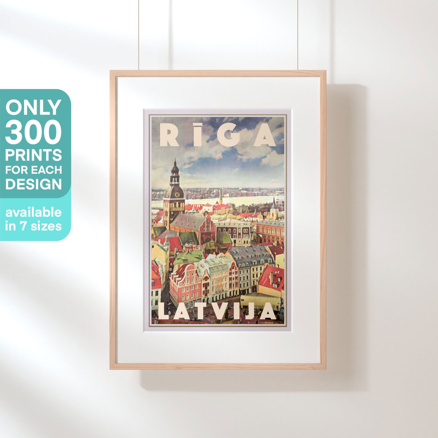 Limited Edition Latvia Travel Poster of Riga | Riga Latvija by Alecse