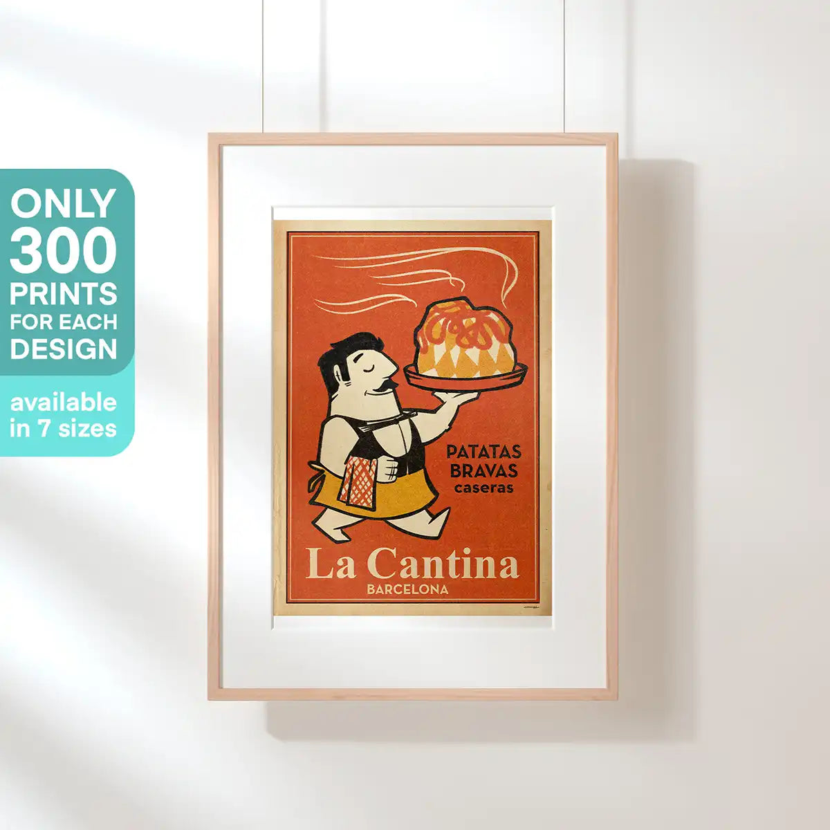 La Cantina Bravas art print from the Spanish Capsule by Cha, limited to 300 copies and available in 7 sizes